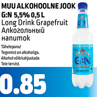 Allahindlus - MUU ALKOHOOLNE JOOK G:N