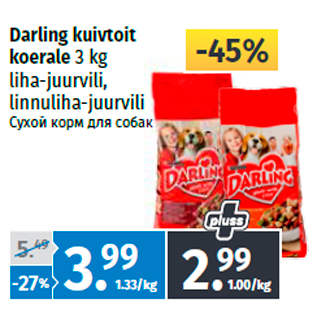 Allahindlus - Darling kuivtoit koerale 3 kg