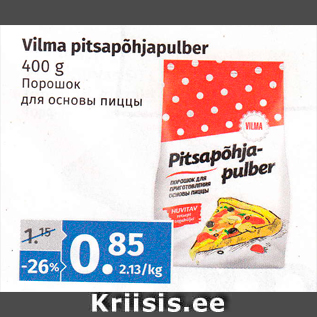 Allahindlus - Vilma pitsapõhjapulber 400 g