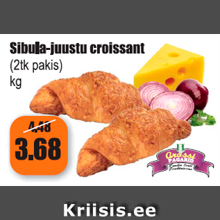 Allahindlus - Sibula-juustu croissant