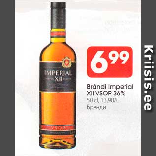 Allahindlus - Brändi Imperial XII VSOP 36%, 50 cl