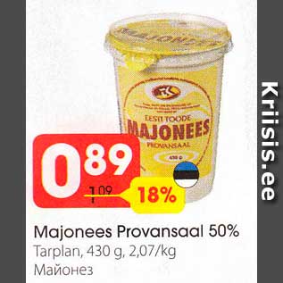 Allahindlus - Majonees Provansaal 50%