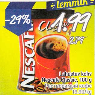 Allahindlus - Lahustuv kohv Nescafe Classic, 100 g