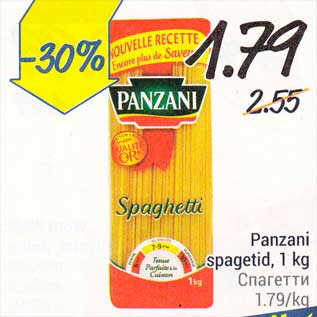 Allahindlus - Panzani spagetid, 1 kg