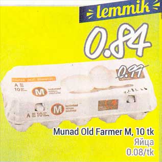 Allahindlus - Munad Old Farmer M, 10 tk