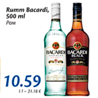 Allahindlus - Rumm Bacardi, 500 ml