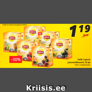 Allahindlus - Valik Liptoni püramiiditeesid, 20 pk