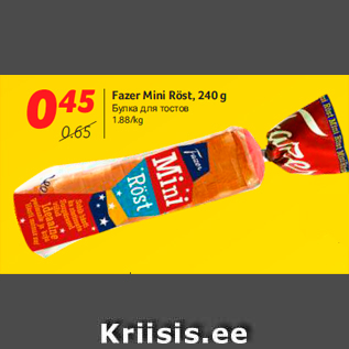 Allahindlus - Fazer Mini Röst, 240 g