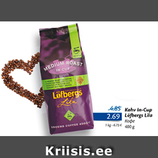 Allahindlus - Kohv In-Cup Löfbergs Lila, 400 g