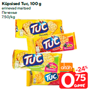 Allahindlus - Küpsised Tuc, 100 g