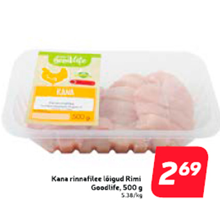 Allahindlus - Kana rinnafilee lõigud Rimi Goodlife, 500 g