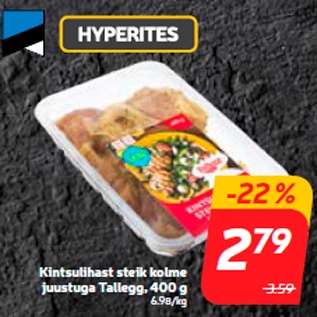 Allahindlus - Kintsulihast steik kolme juustuga Tallegg, 400 g