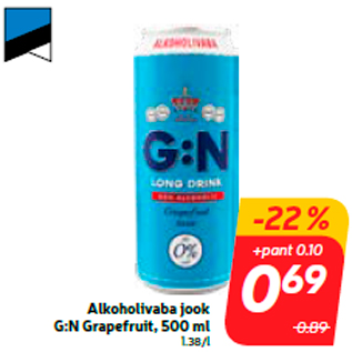 Allahindlus - Alkoholivaba jook G:N Grapefruit, 500 ml