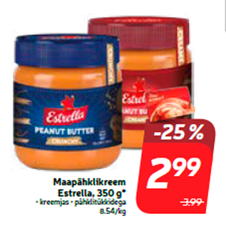 Allahindlus - Maapähklikreem Estrella, 350 g*