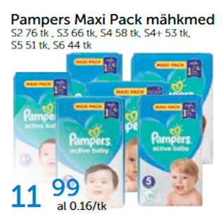 Allahindlus - PAMPERS MAXI PACK MÄHKMED