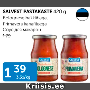 Allahindlus - SALVEST PASTALASTE 420 G