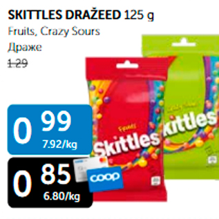 Allahindlus - SKITTLES DRAŽEED 125 G