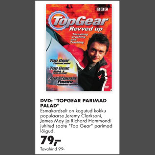 Allahindlus - DVD: "Topgear parimad palad"