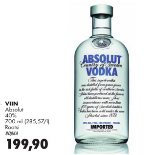 Allahindlus - Viin Absolut