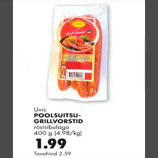 Allahindlus - Poolsuitsugrillvorstid röstsibulaga 400g