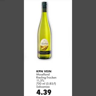 Allahindlus - KPN vein Riesling-Trocken 11,5% 750ml Saksamaa