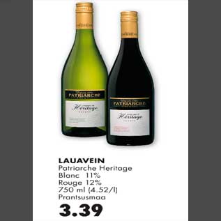 Allahindlus - Lauavein Blanc 11%,Rouge 12%, 750ml Prantsusmaa