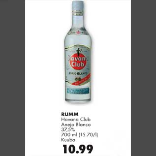 Allahindlus - Rumm Gavana Club Anejo Blanco 37,5%, 700ml Kuuba