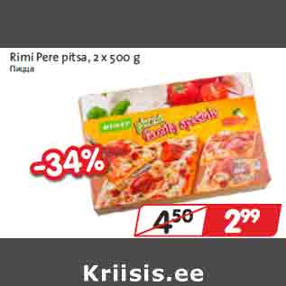 Allahindlus - Rimi Pere pitsa, 2 x 500 g