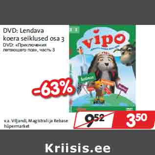 Allahindlus - DVD: Lendava koera seiklused osa 3