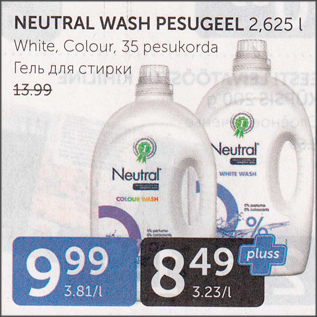 Allahindlus - NEUTRAL WASH PESUGEEL 2,625 L