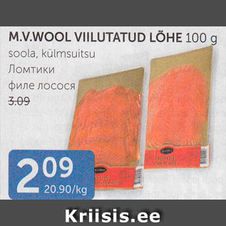 Allahindlus - M.V.WOOL VIILUTATUD LÕHE 100 G