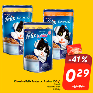 Allahindlus - Kiisueine Felix Fantastic, Purina, 100 g*