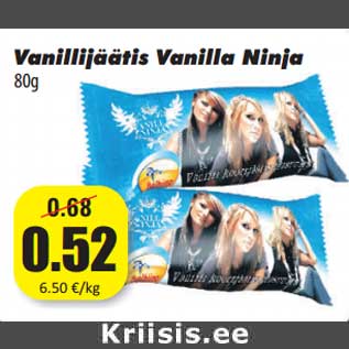 Allahindlus - Vanillijäätis Vanilla Ninja