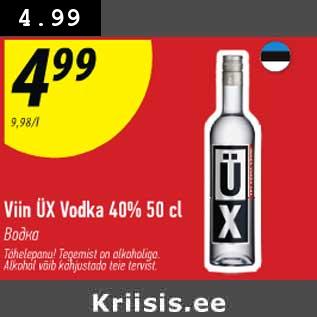 Allahindlus - Viin ÜX Vodka