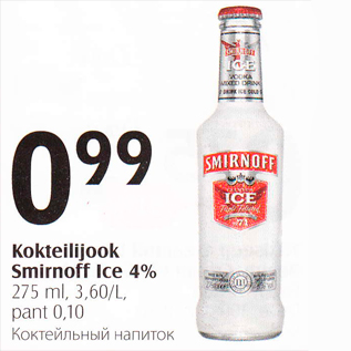 Allahindlus - Kokteilijook Smirnoff Ice