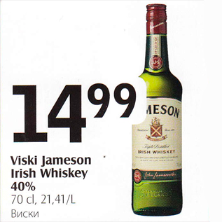 Allahindlus - Viski Jameson Irish Whiskey