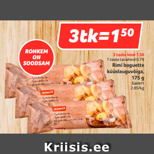 Allahindlus - Rimi baguette küüslauguvõiga, 175 g