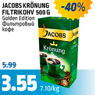 Allahindlus - JACOBS KRÖNUNG FILTRIKOHV 500 G