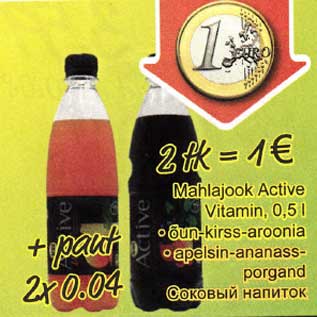 Allahindlus - Mahlajook Active Vitamin,