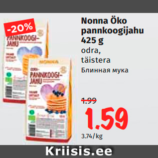 Allahindlus - Nonna Öko pannkoogijahu 425 g