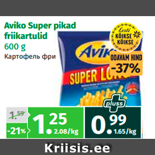 Allahindlus - Aviko Super pikad friikartulid 600 g