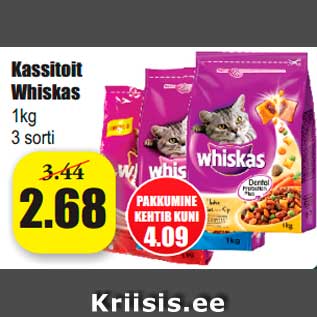 Allahindlus - Kassitoit Whiskas