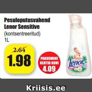 Allahindlus - Pesuloputusvahend Lenor Sensitive