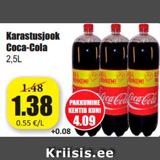 Allahindlus - Karastusjook Coca-Cola 2,5L