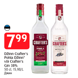 Allahindlus - Džinn Crafter’s Pohla Džinn* või Crafter’s Gin 38%