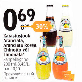 Allahindlus - Karastusjook Aranciata, Aranciata Rossa, Chinotto või Limonata*