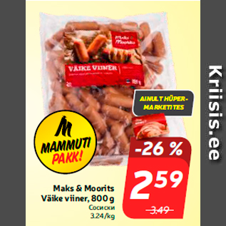 Allahindlus - Maks & Moorits Väike viiner, 800 g