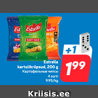 Allahindlus - Estrella kartulikrõpsud, 200 g