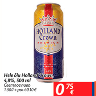 Allahindlus - Hele õlu Holland Crown