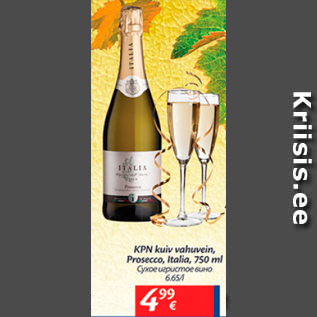 Allahindlus - KPN kuiv vahuvein, Prosecco, Itaalia, 750 ml